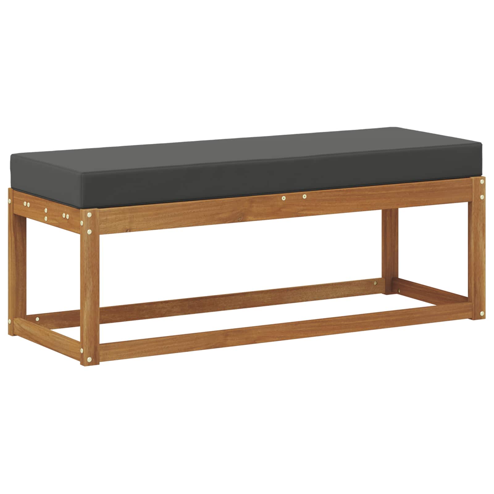 Udendørs Stolbænk Naturlig og Antracit 115 x 43 x 45 cm
