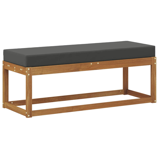 Udendørs Stolbænk Naturlig og Antracit 115 x 43 x 45 cm