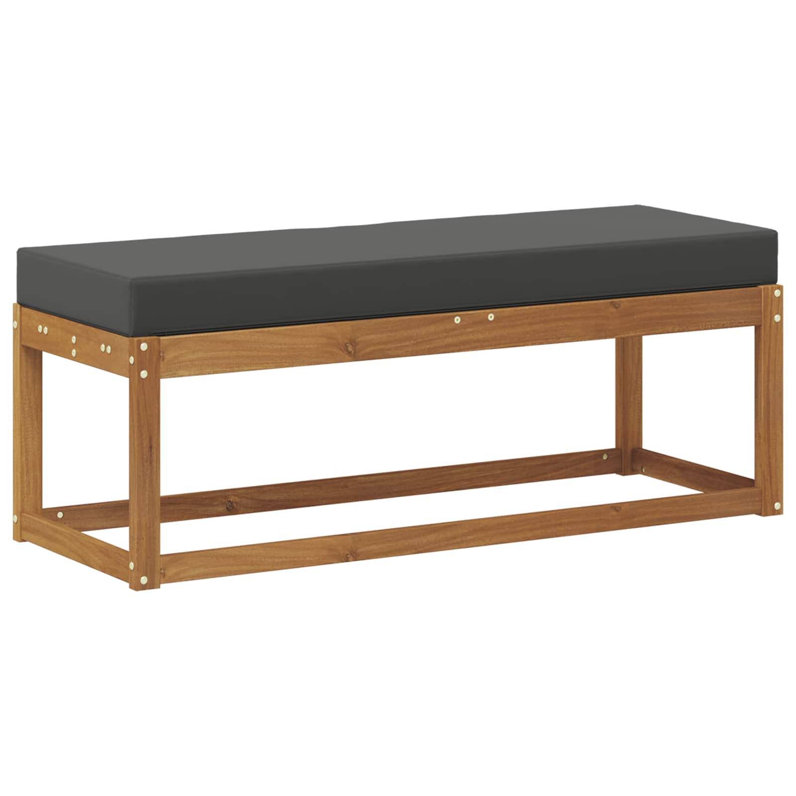 Udendørs Stolbænk Naturlig og Antracit 115 x 43 x 45 cm