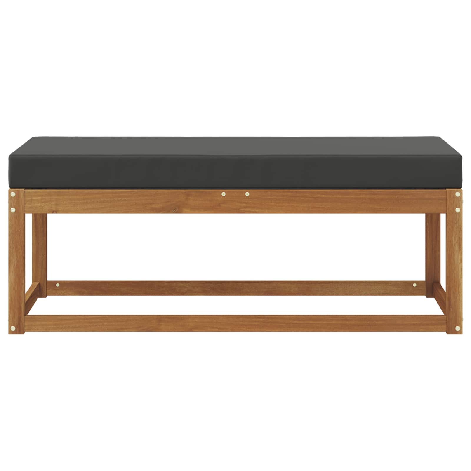 Udendørs Stolbænk Naturlig og Antracit 115 x 43 x 45 cm