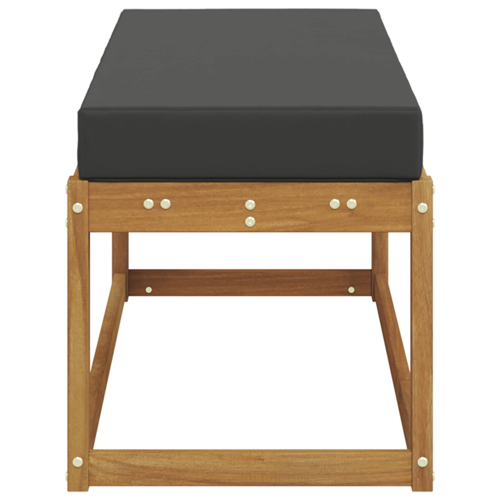 Udendørs Stolbænk Naturlig og Antracit 115 x 43 x 45 cm