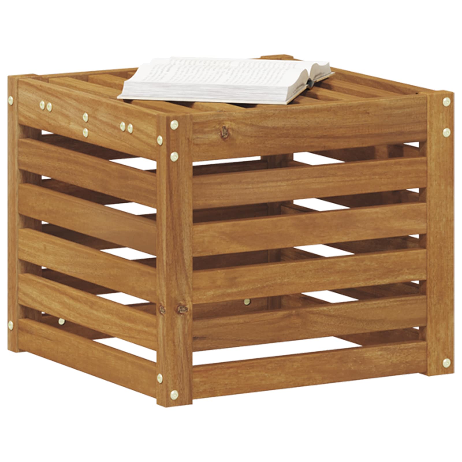 Udendørs Skammel Bænk Naturfarvet 43 x 43 x 37 cm