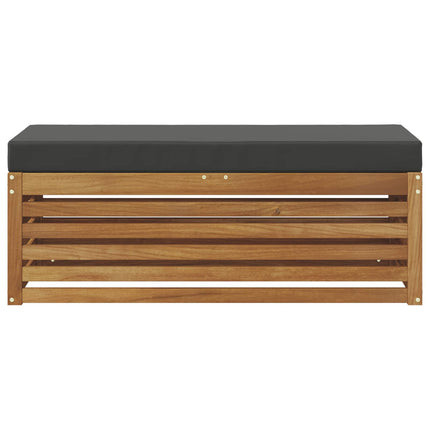 Skammel Bænk med pude Naturlig og Antracit 115 x 43 x 37 cm