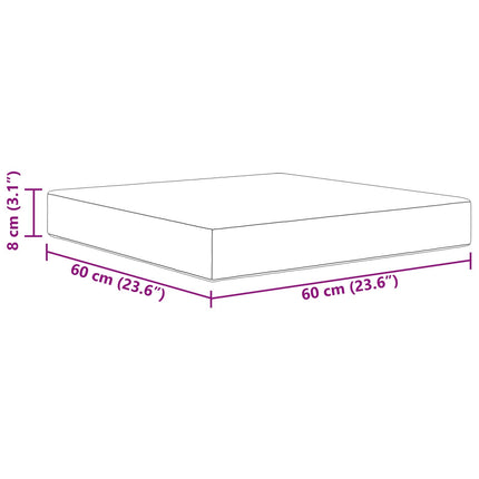 Udendørs Sofa Pude Polyester Grå 60 x 60 cm