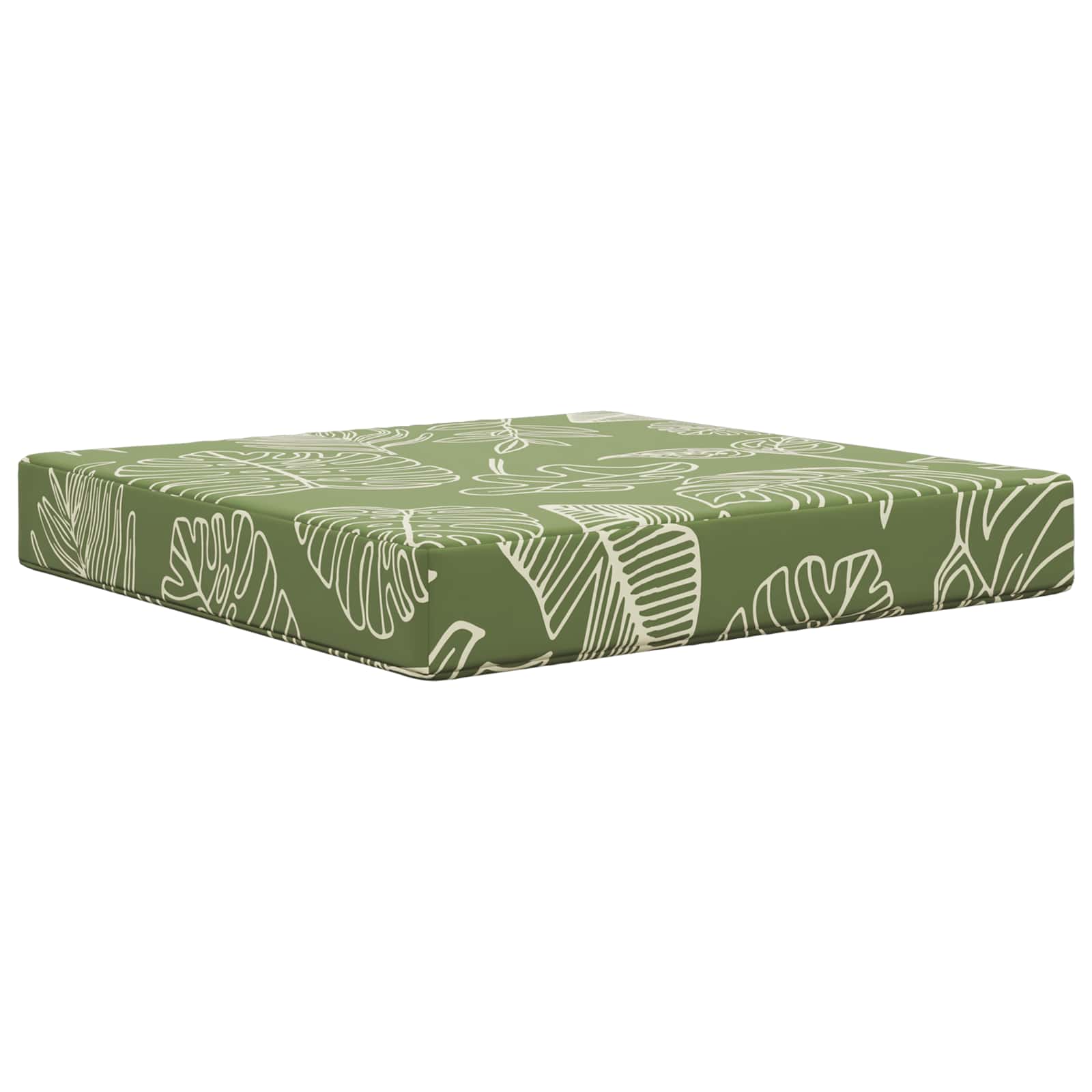 Udendørs Sofa Pude Bladdesign 60 x 60 x 8 cm Polyester