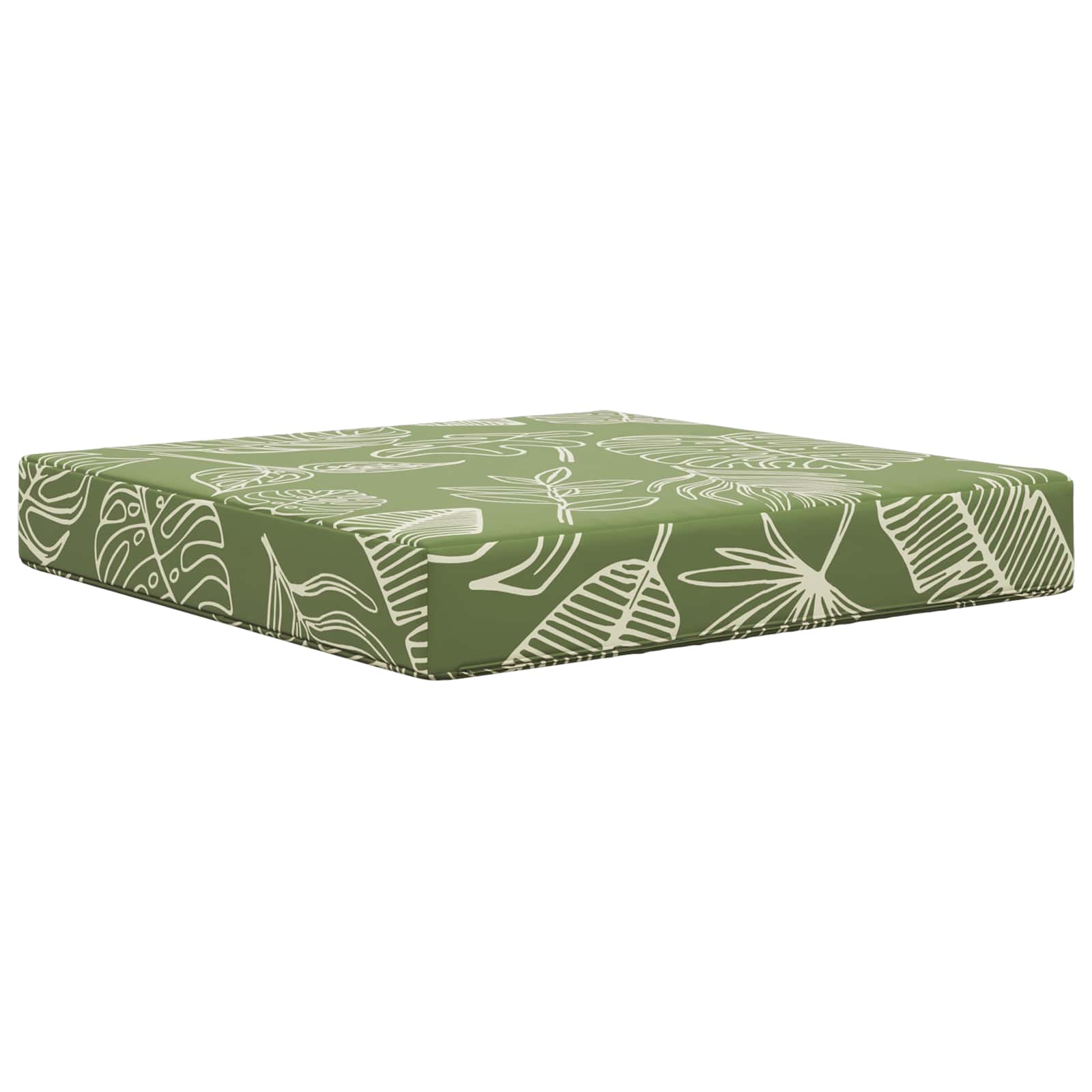 Udendørs Sofa Pude Bladdesign 60 x 60 x 8 cm Polyester