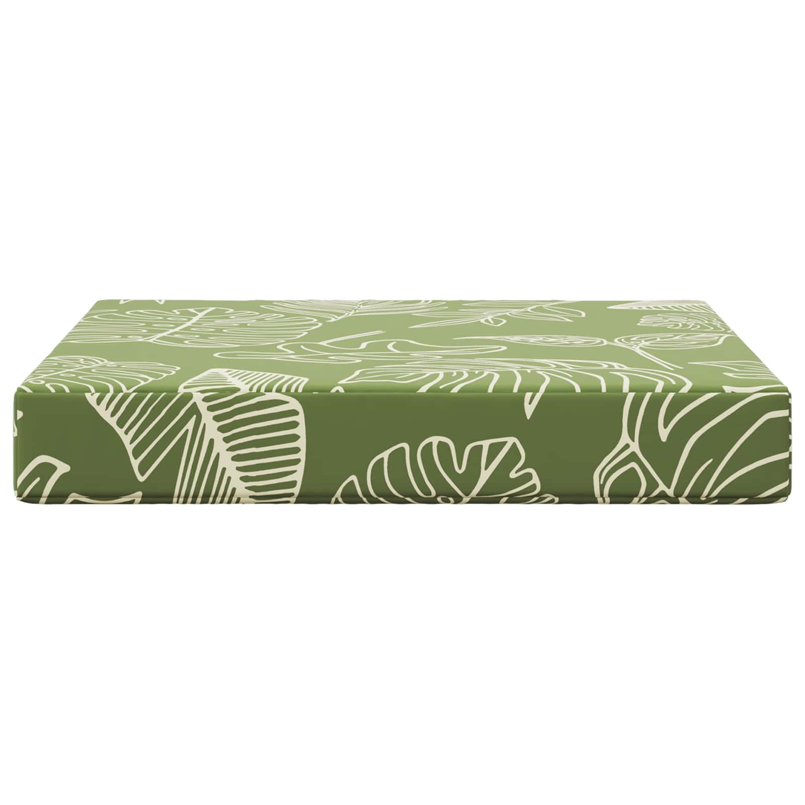 Udendørs Sofa Pude Bladdesign 60 x 60 x 8 cm Polyester