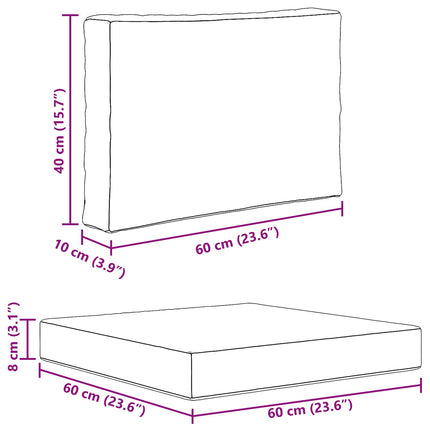 Udendørs Sofa Pude Polyester Gråbrun 60 x 60 cm