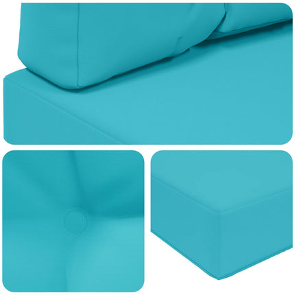 Udendørs Sofa Pude Polyester Turkis 60 x 60 x 8 cm