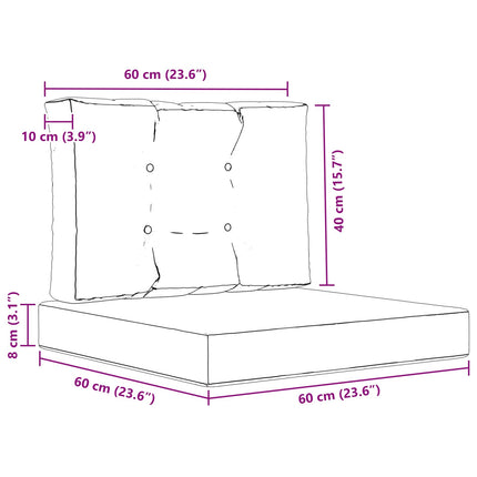 Udendørs Sofa Pude Polyester Turkis 60 x 60 x 8 cm