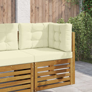 Udendørs Sofa Pude 3 pcs Creme Polyester