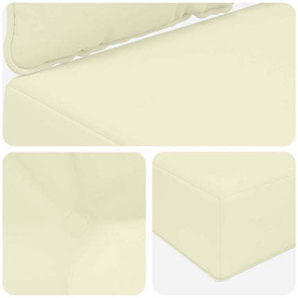 Udendørs Sofa Pude Polyester Cremefarvet 60 x 50,5 cm