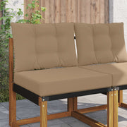 Udendørs Sofa Pude 2 pcs Gråbrun Polyester