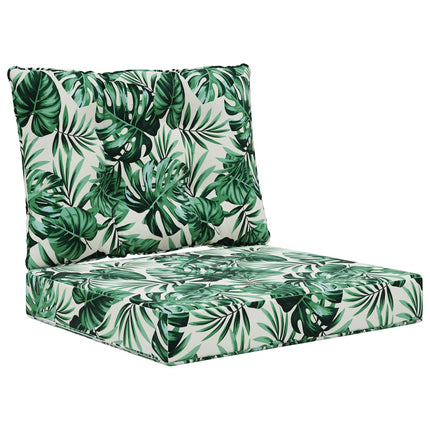 Udendørs Sofa Pude Polyester Bladmønster 60 x 50,5 x 8 cm