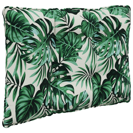 Udendørs Sofa Pude Polyester Bladmønster 60 x 50,5 x 8 cm