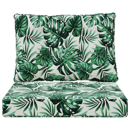 Udendørs Sofa Pude Polyester Bladmønster 60 x 50,5 x 8 cm