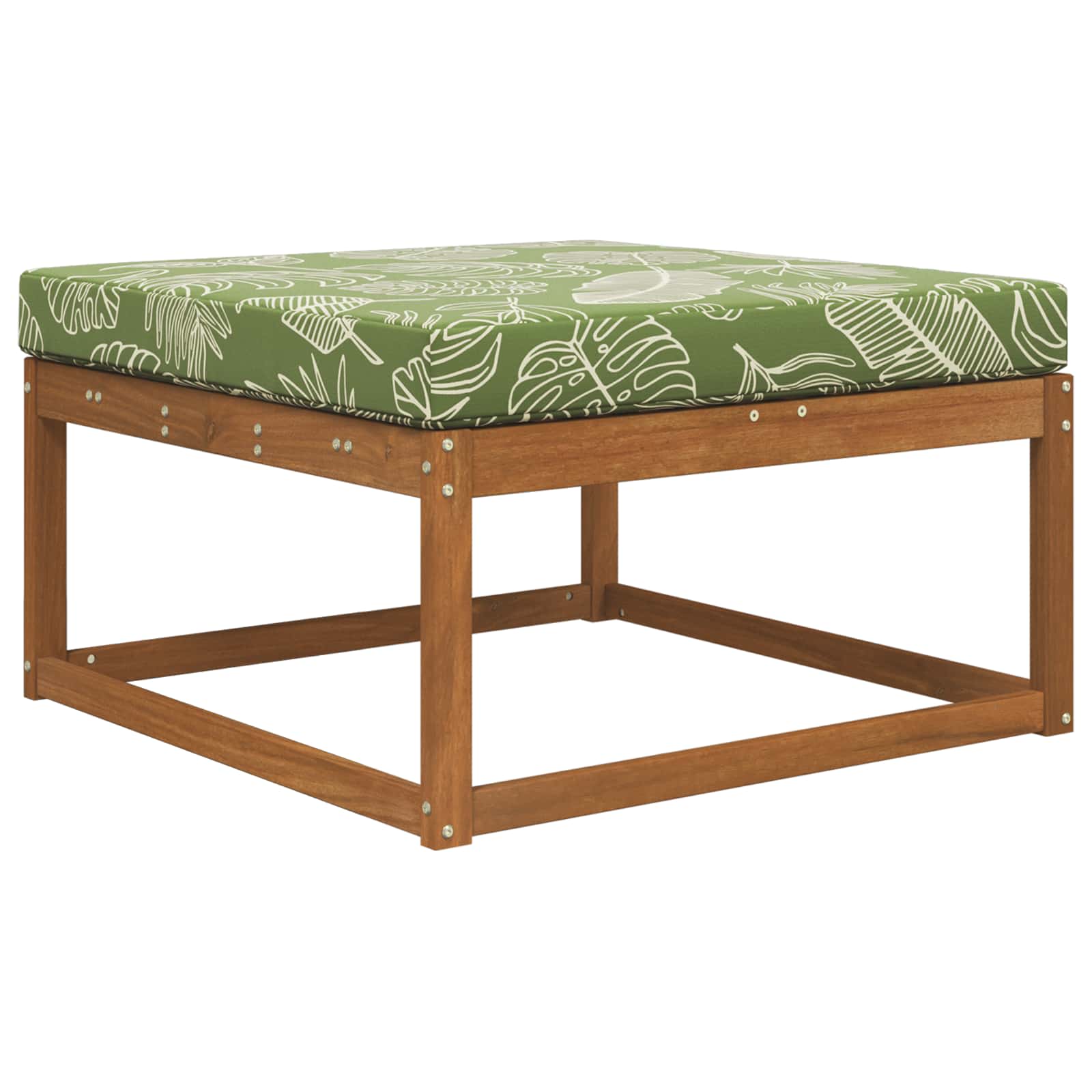 Udendørs Sofa Pude Bladdesign 80 x 80 x 8 cm Polyester