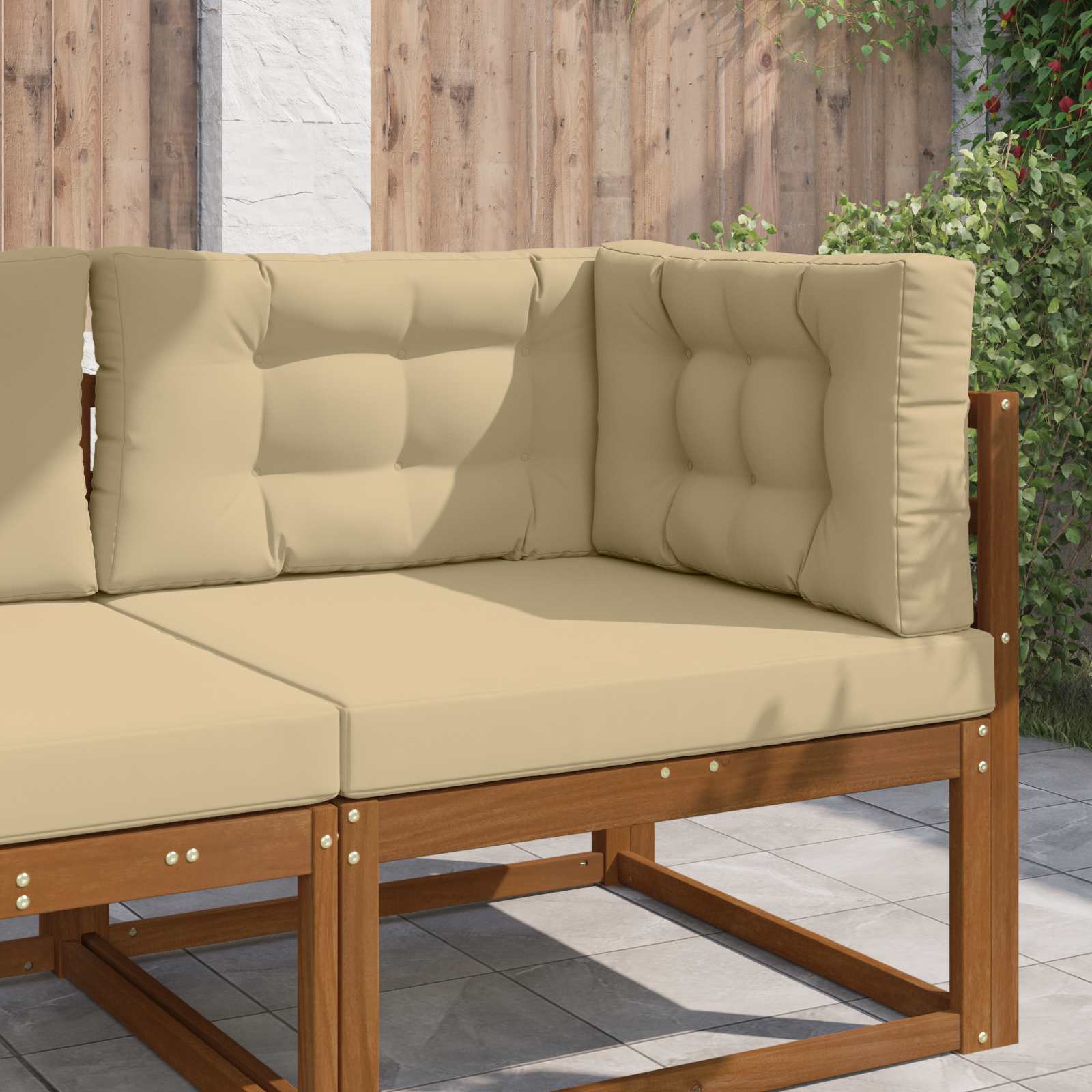 Udendørs Sofa Pude 3 pcs Beige Polyester