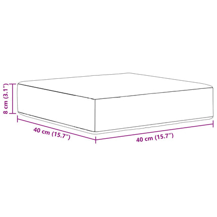 Udendørs Sædepude Vinrød 40 x 40 x 8 cm 100% polyester