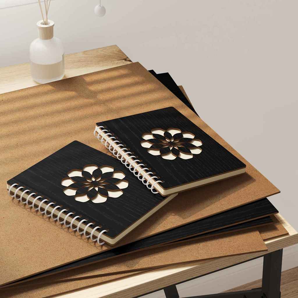 Dekor Panels 12 pcs Sort eg 40 x 60 x 0,27 cm Konstrueret træ billede