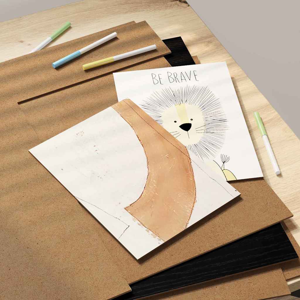 Dekor Panels 12 pcs Sort eg 40 x 60 x 0,27 cm Konstrueret træ