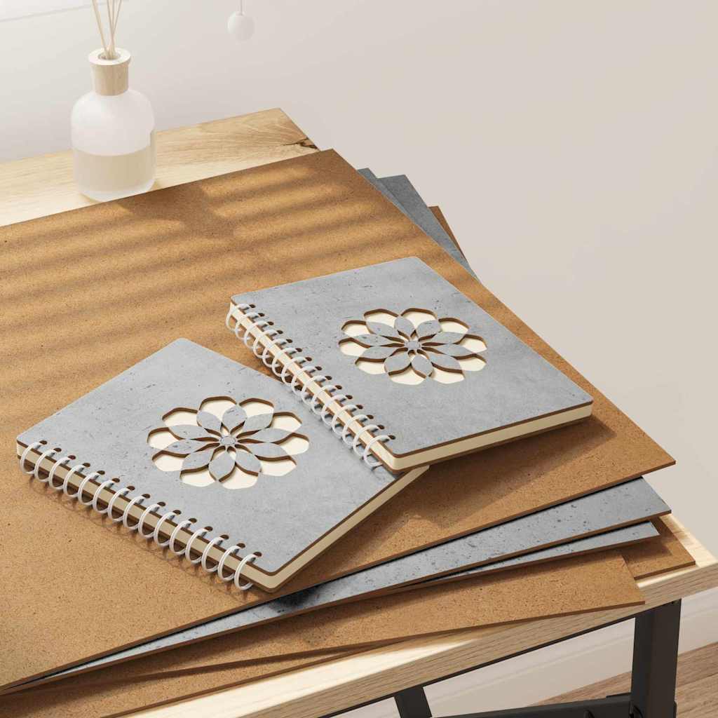 Dekor Panels 12 pcs Beton Grå 40 x 60 x 0,27 cm Konstrueret træ billede