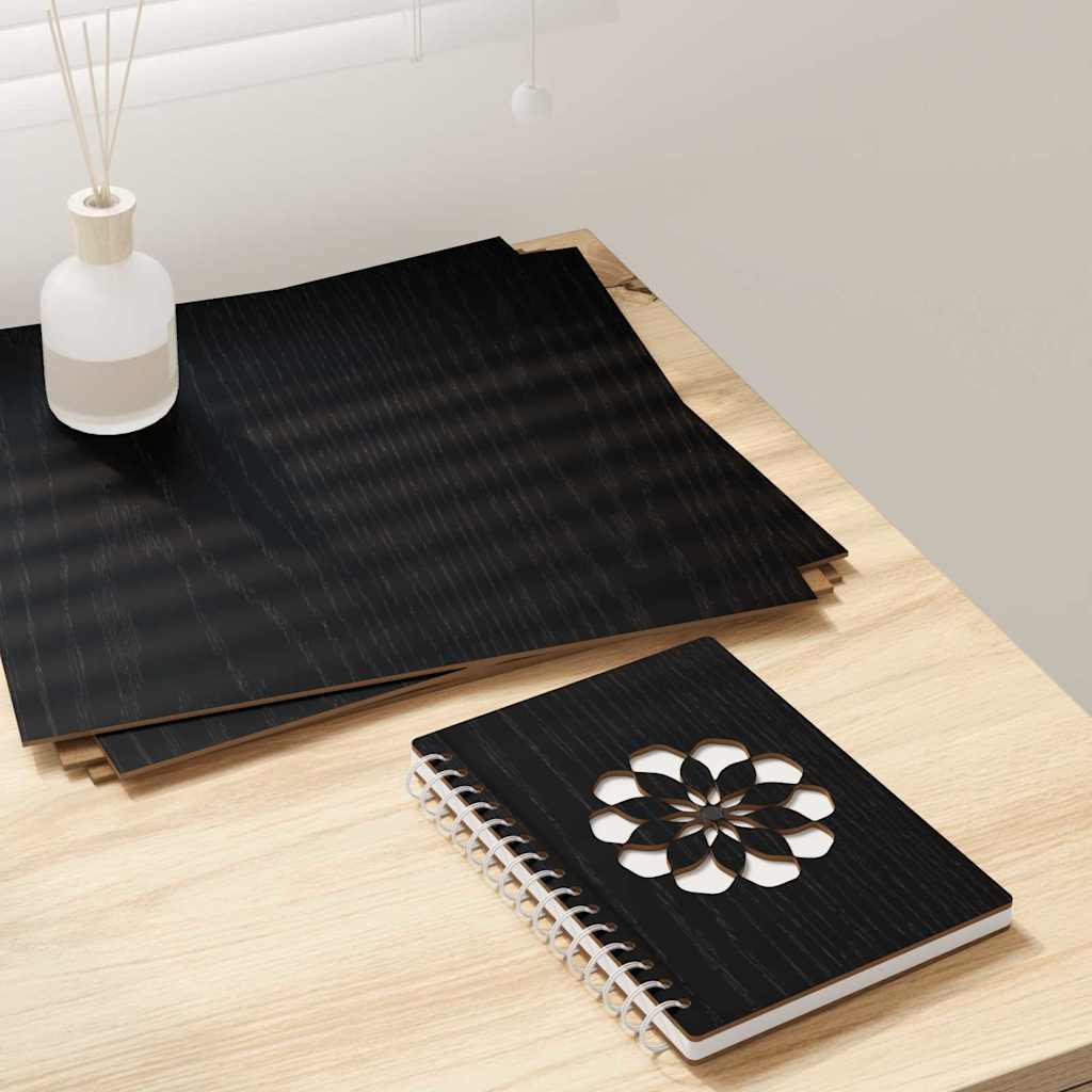 Dekor Paneler 50 stk Sort eg 30 x 30 x 0.3 cm Konstrueret træ