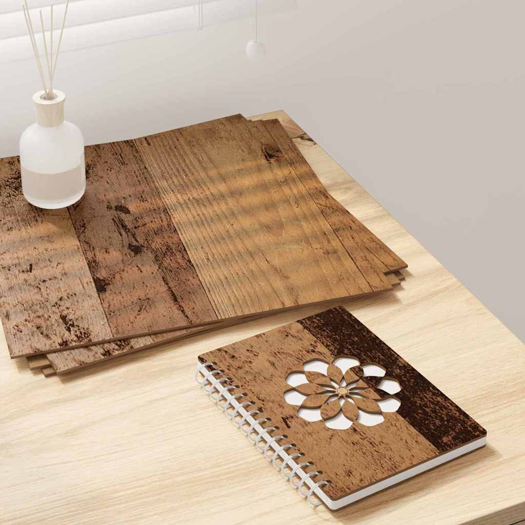 Dekor Panels 12 pcs Gammelt træ 30 x 30 x 0,27 cm