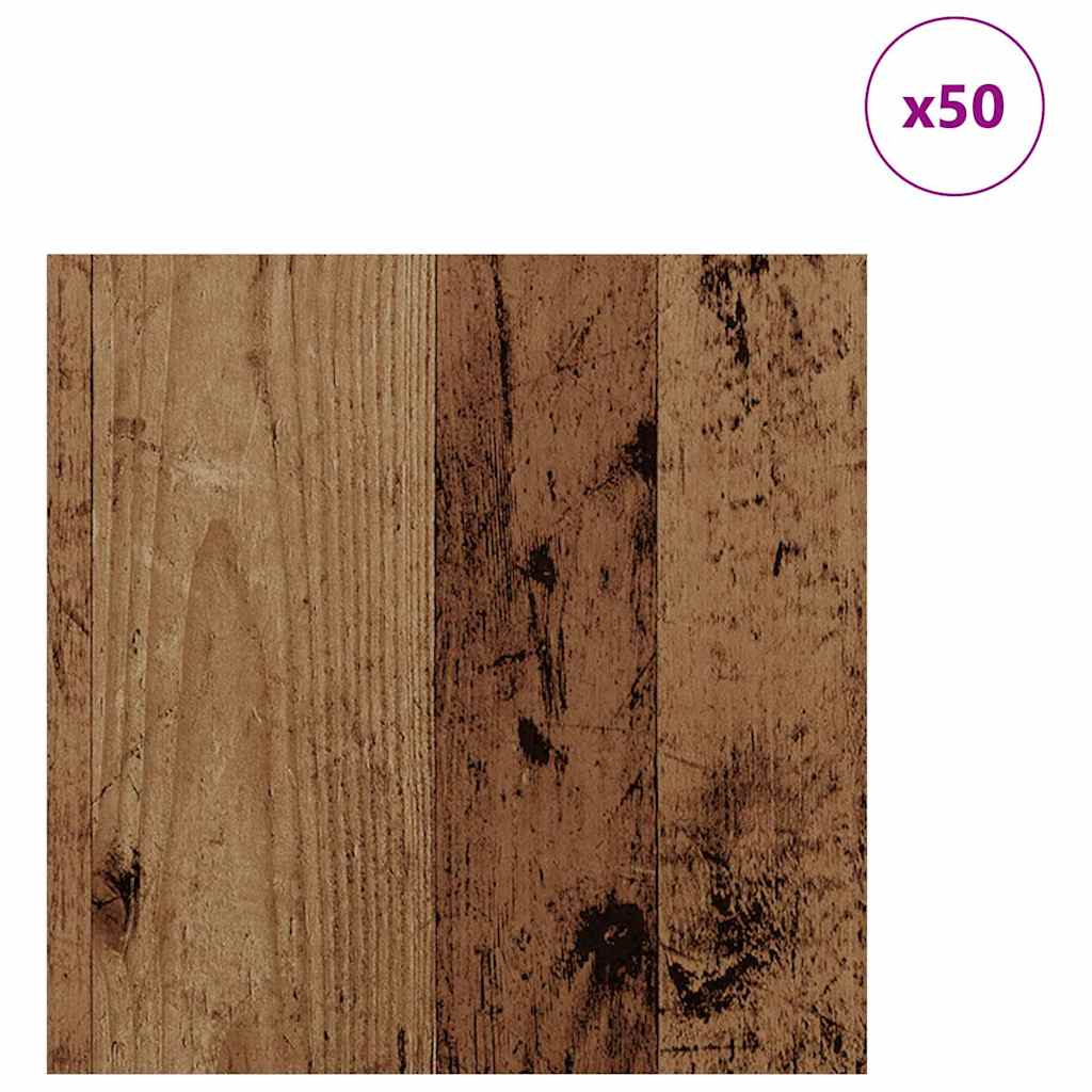 Dekor Panels 50 pcs Gammelt træ 30 x 30 x 0,27 cm