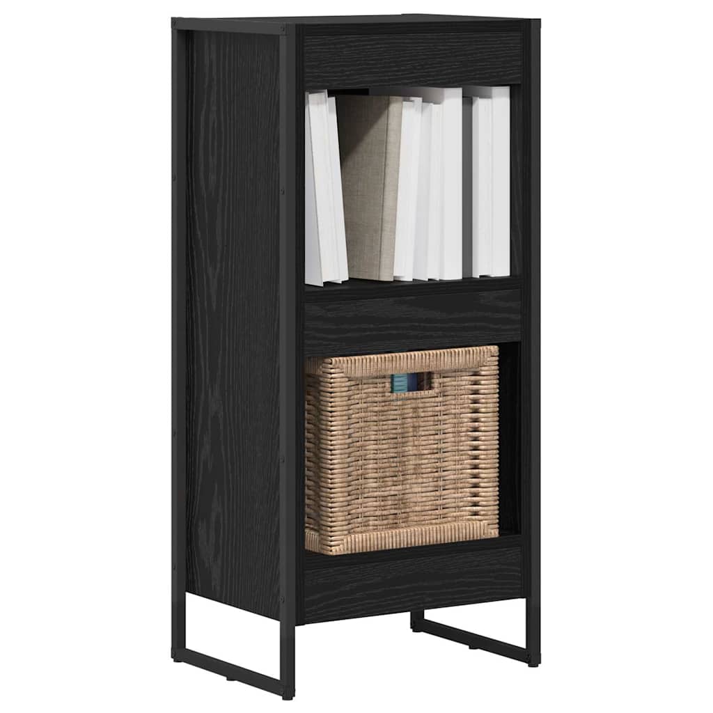 Bogskab Sort eg 40 x 30 x 86,5 cm Konstrueret træ billede