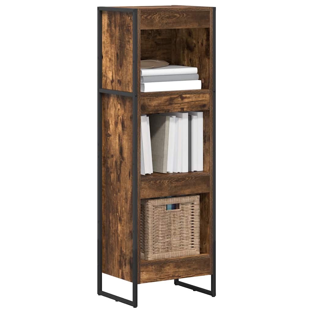 Bogskab Røget Eg 40 x 30 x 121 cm Konstrueret træ billede