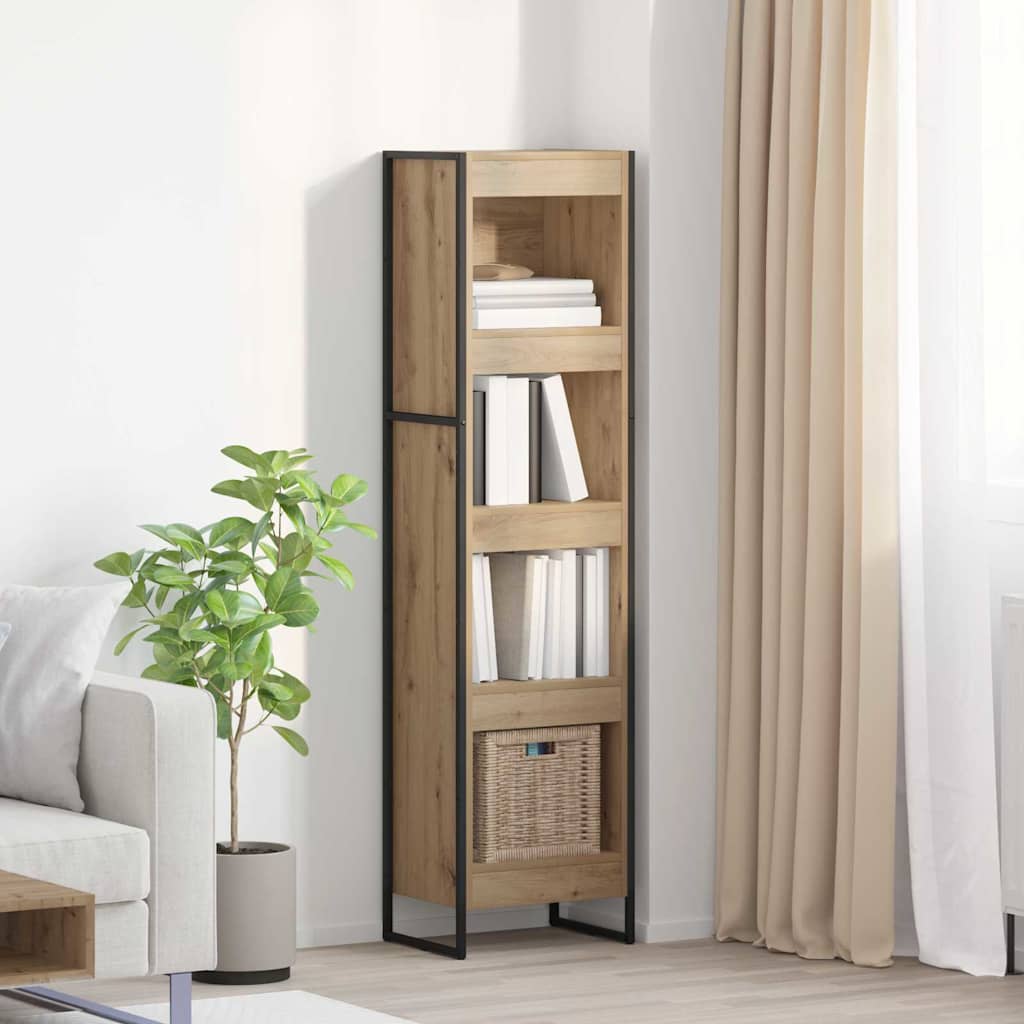 Bogskab i artisan eg 40 × 30 × 155 cm - konstrueret træ, industrielt design