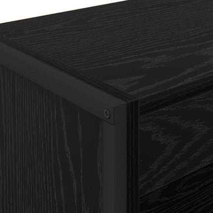 Bogskab 60 x 30 x 121 cm Konstrueret træ Sort eg
