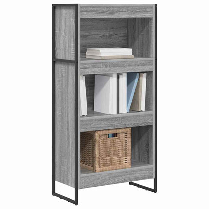 Bogskab 60 x 30 x 121 cm Konstrueret træ Grå Sonoma