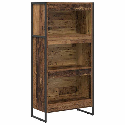 Bogskab 60 x 30 x 121 cm Konstrueret træ Gammelt træ