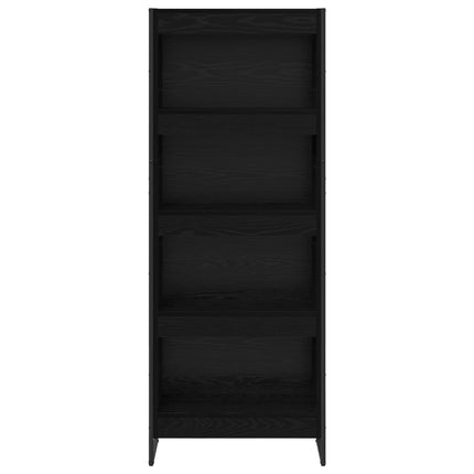 Bogskab 60 x 30 x 155 cm Konstrueret træ Sort eg