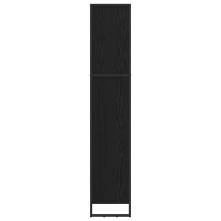 Bogskab 60 x 30 x 155 cm Konstrueret træ Sort eg