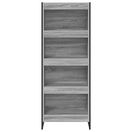 Bogskab 60 x 30 x 155 cm Konstrueret træ Grå Sonoma