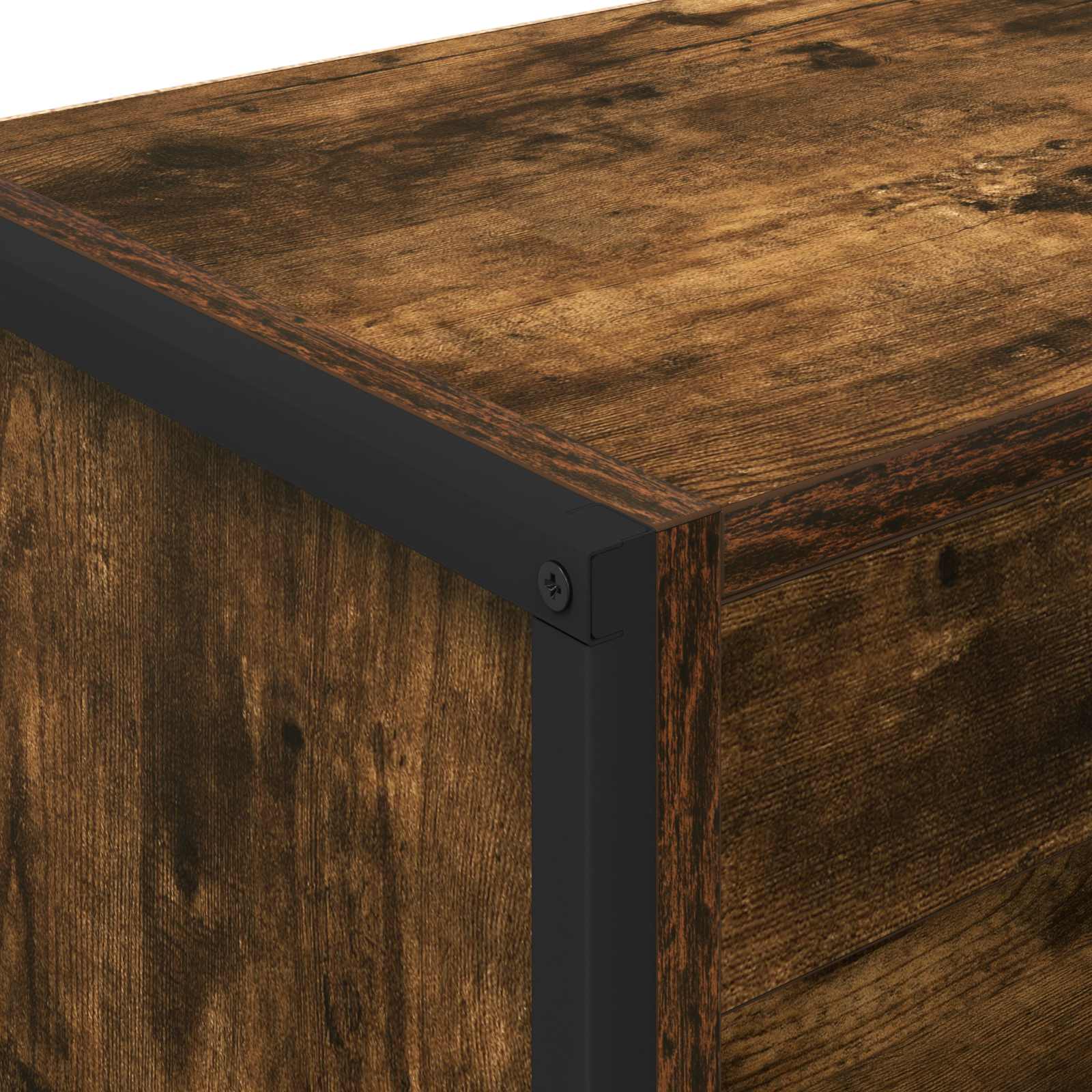 Bogskab Røget Eg 80 x 30 x 86,5 cm Konstrueret træ