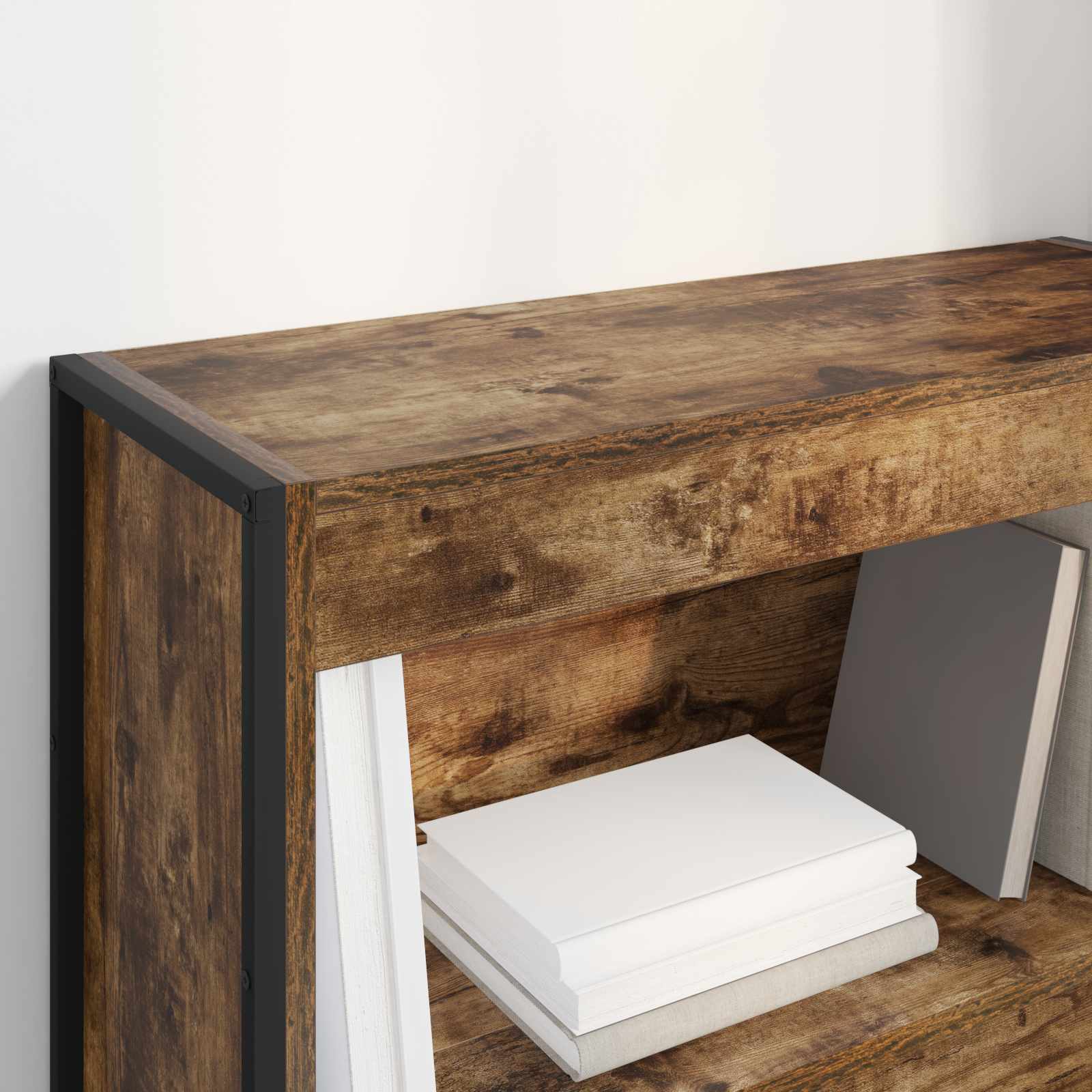 Bogskab Røget Eg 80 x 30 x 86,5 cm Konstrueret træ