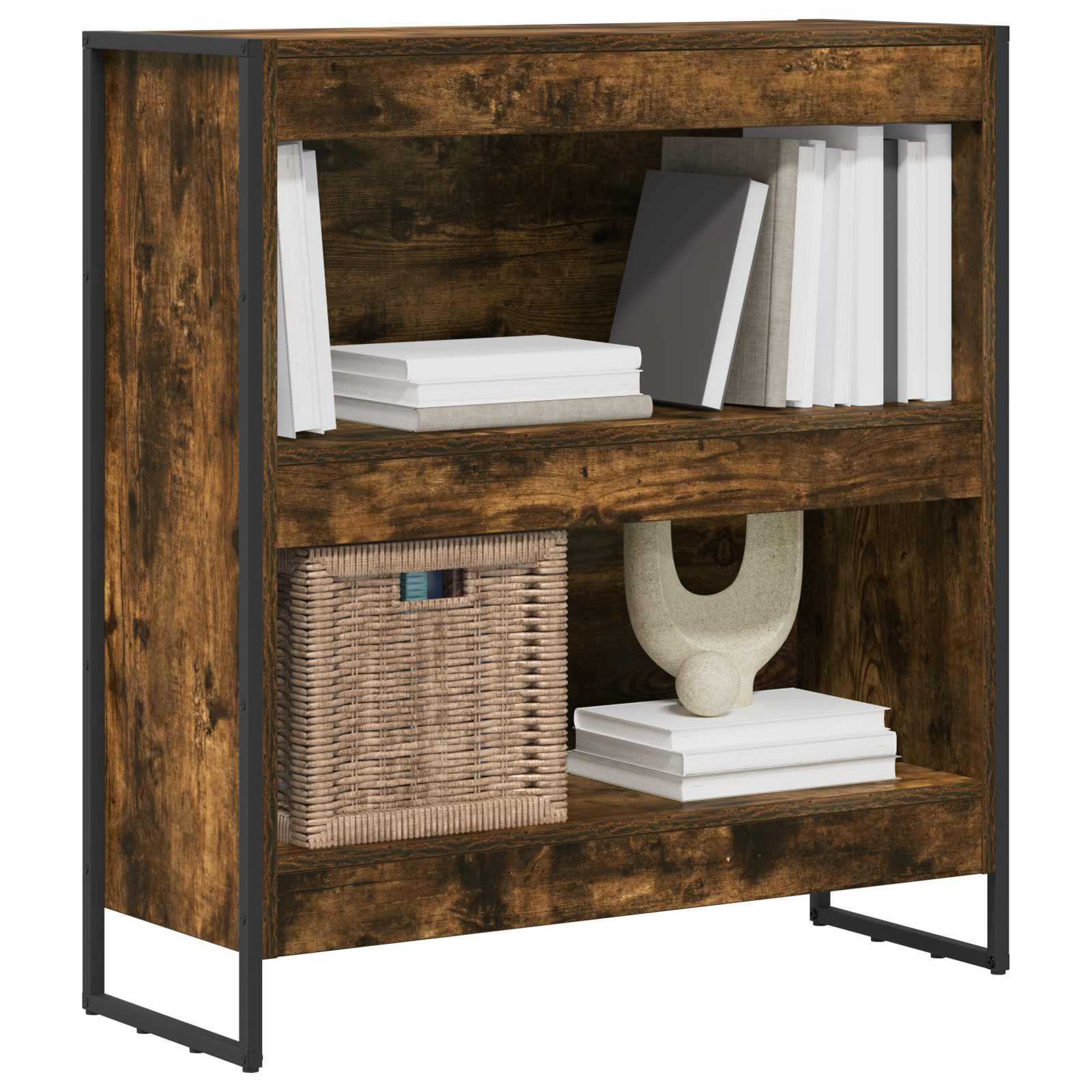 Bogskab Røget Eg 80 x 30 x 86,5 cm Konstrueret træ