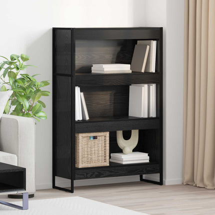 Bogskab Sort eg 80 x 30 x 121 cm Konstrueret træ