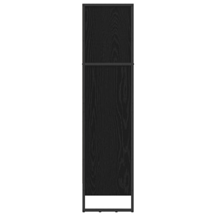 Bogskab Sort eg 80 x 30 x 121 cm Konstrueret træ