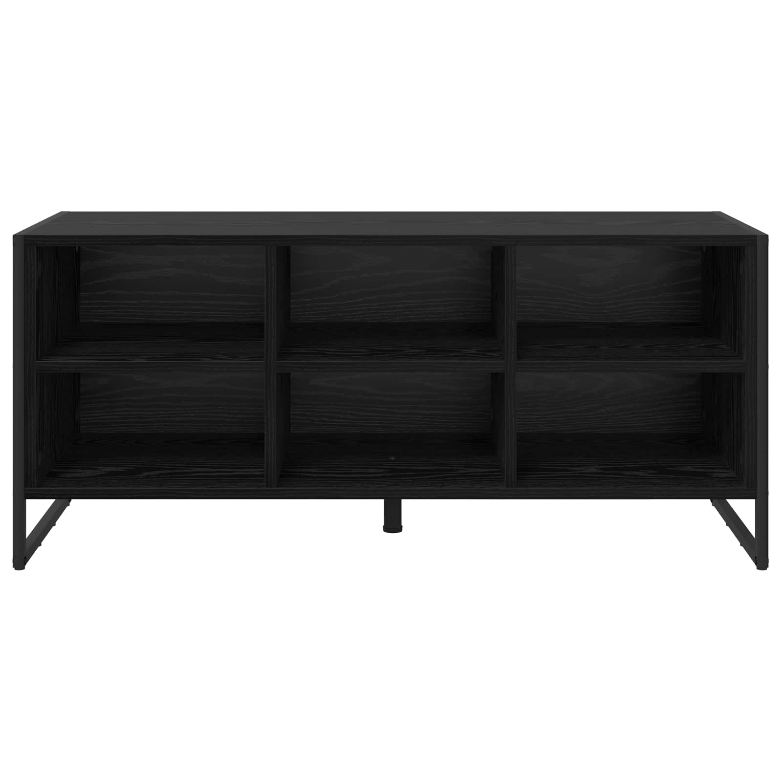 Sko skab med opbevaring Sort eg 60 x 35 x 44 cm Konstrueret træ