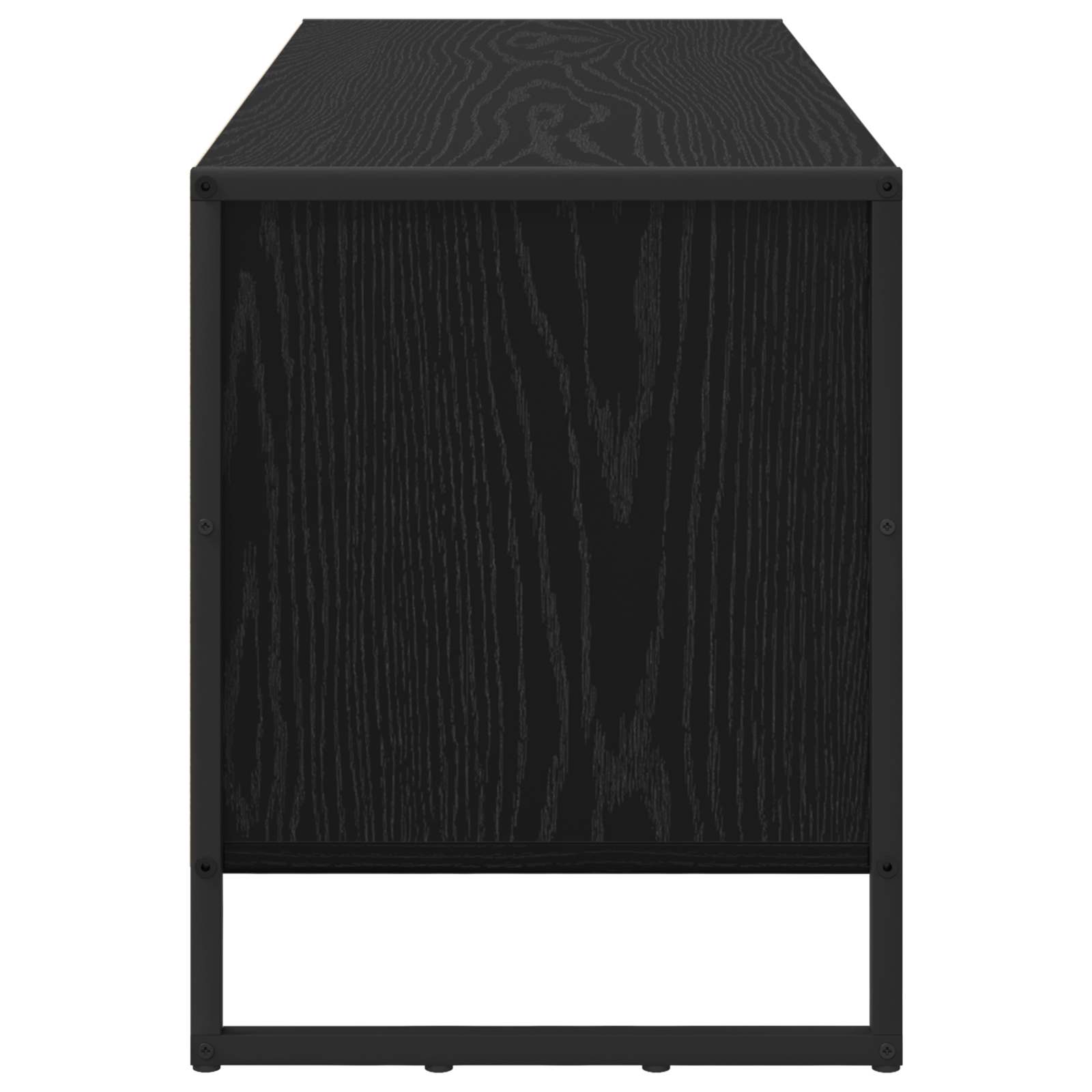 Sko skab med opbevaring Sort eg 60 x 35 x 44 cm Konstrueret træ