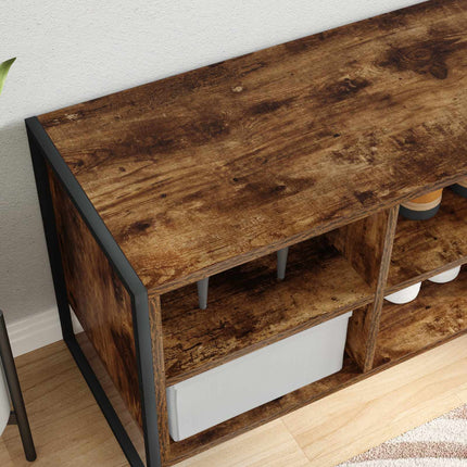 Sko skab 100 x 35 x 44 cm Konstrueret træ Røget Eg