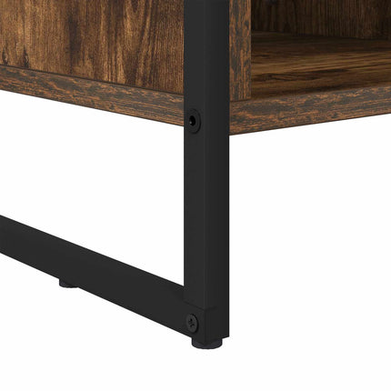 Sko skab 60 x 35 x 44 cm Konstrueret træ Røget Eg