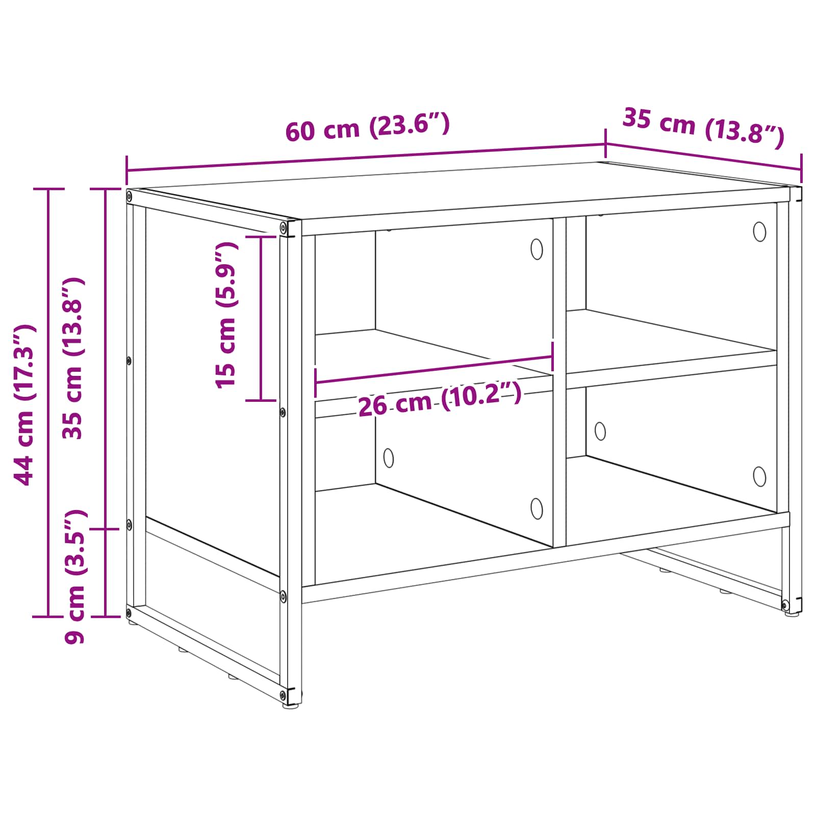 Sko skab Gammelt træ 60 x 35 x 44 cm Konstrueret træ