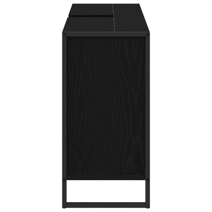 Badeværelsesskab Sort eg 60 x 30 x 60 cm Konstrueret træ