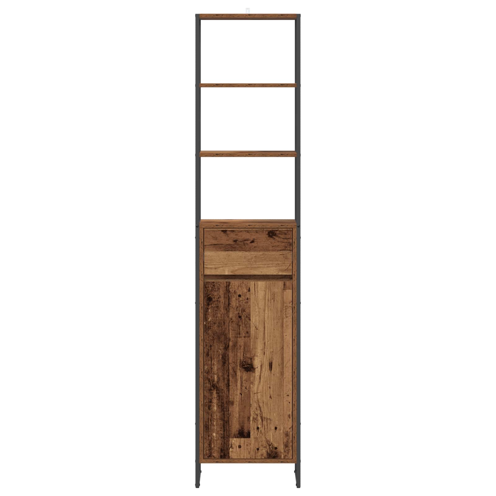 Badeværelsesskab Gammelt træ 40 x 30 x 180 cm Konstrueret træ